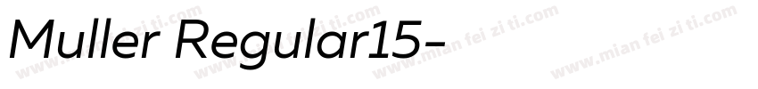 Muller Regular15字体转换